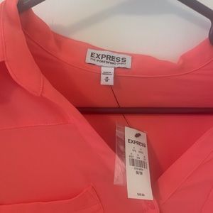 Express portofino shirt, bright grapefruit pink. New with tags